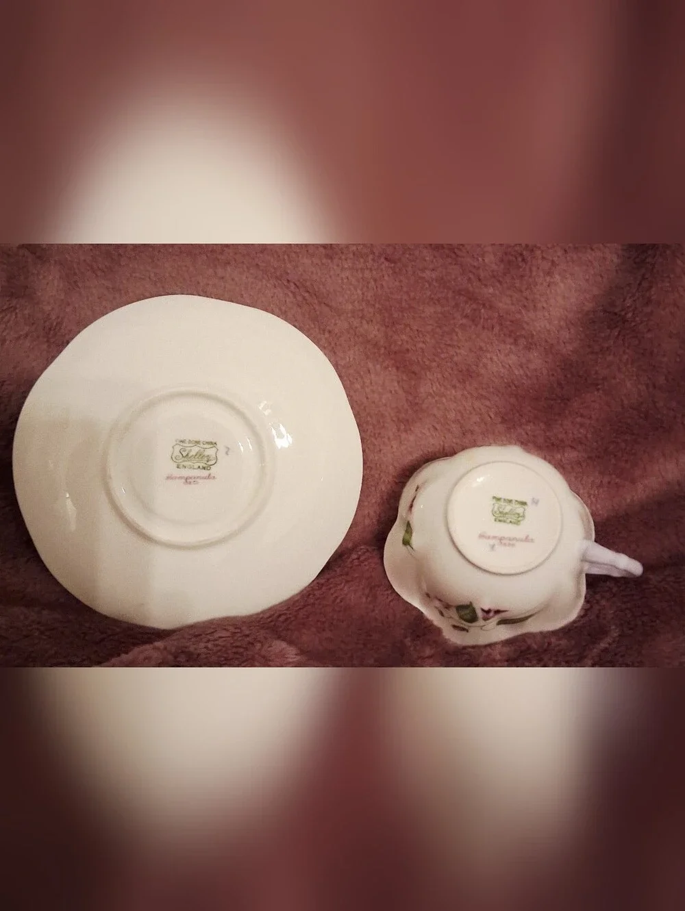 English Bone China Shelley Campanula (Bellflower pattern #13886) Cup & Saucer